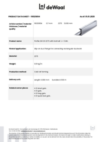 10020854_Profile_DW_20_Z275_with_hotmelt_L5_Mtr_Datasheet_EN